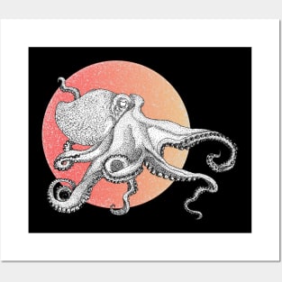 Space Octopus Pen Art Posters and Art